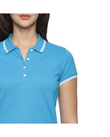 Allen Solly Polo T-shirt Women- Sky Blue