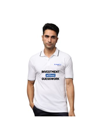 AOMF Greys&Blues Pima Collar T-Shirt- White