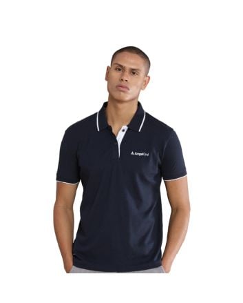 Greys&Blues Jacq Polo T-Shirt-Navy Blue with White Tipping