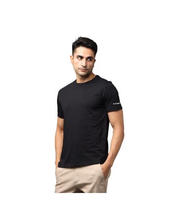 Men's Round Neck A1 T- Shirt - Black