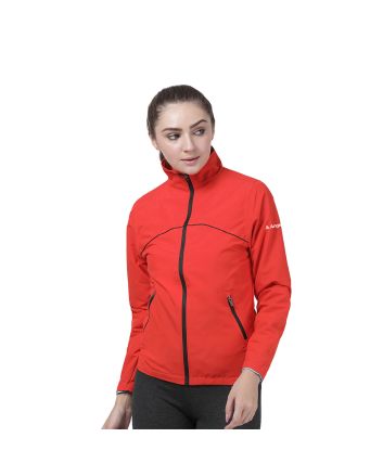 Plutus Women Solid Polyester Sports Jacket - Orange