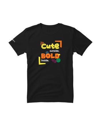 Cute outside, Bold Inside-Unisex- Kids T-Shirt-Black